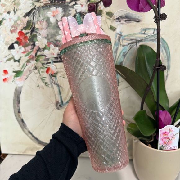 SOLD🌷STARBUCKS 2023 summer jeweled pearl pink tumbler ✨ - Picture 2 of 15